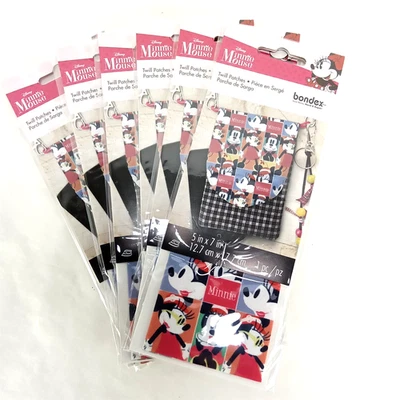 6 Minnie Mouse Iron On Patches Bondex Twill 5x7 Mend Repair Crafts Disney - Image 1 of 4