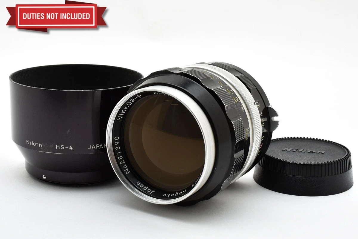 Nikkor Camera Lenses 105mm Focal f/2.5 Maximum Aperture for