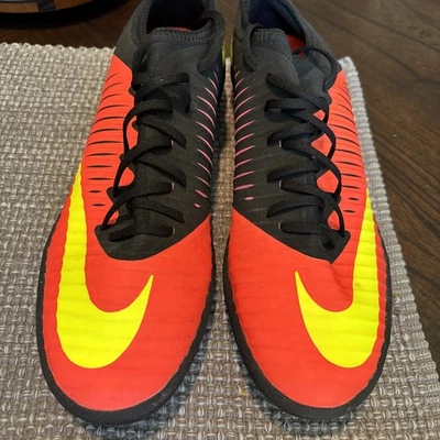 Nike MercurialX Finale II TF futsal shoes in a red, yellow, and black Size 10.5 - Image 1 of 4