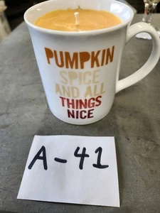 Candle Hand Poured 100% Soy Wax Pumpkin Spice Scent 12 Oz - Picture 1 of 5