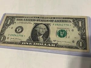 Star Note-Special-F09241776*-US Deceleration of Independence approved by Congres - Picture 1 of 2