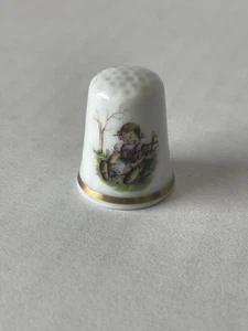 BERTA HUMMEL THIMBLE 1984 SCHMID West Germany A Joy To Share Little Girl Book - Picture 1 of 5