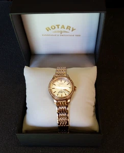Rotary Moon Phase Watch New Battery Beautiful Condition Boxed - Picture 1 of 10