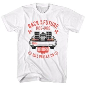 Back To The Future Movie 1955-1985 88 MPH Hill Valley CA Men's T Shirt   - Picture 1 of 3