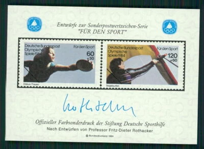 ¡BORRADORES DE BLOQUE DEL COMITÉ OLÍMPICO DE AYUDA DEPORTIVA ALEMANA!! DISCO SURF M2340 Foto 1 de 2