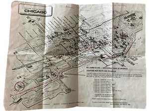 1976 Downtown Chicago Picture Map Perspective Map Co. Artist Eugene Derdeyn - Picture 1 of 6