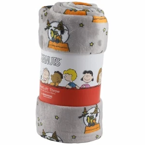 Sombrero de bruja Peanuts Snoopy Woodstock manta de felpa 50" x 70" Halloween - Imagen 1 de 2
