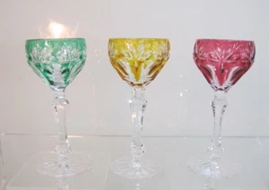 Vaso de licor 3 romanos verde amarillo frambuesa - Imagen 1 de 2