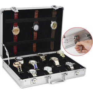 Estuche de reloj diseño maletín de aluminio para 24 relojes grandes - exhibición de coleccionistas - Imagen 1 de 23
