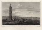 Vienna Panorama Originale Incisione Acciaio Poppel 1840