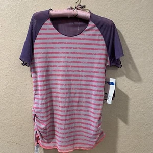 NWT Brooks Activewear Womens Top Pink Mesh Featherweight Mesh Moisture Resistant - Picture 1 of 13