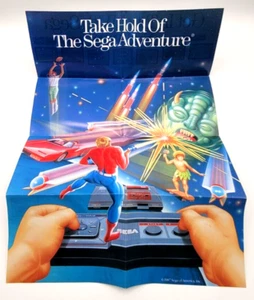 SEGA MASTER SYSTEM DOUBLE SIDED POSTER TAKE HOLD OF THE SEGA ADVENTURE - Picture 1 of 2