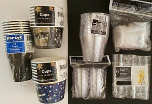 Plastic & Paper Disposable Cups Glasses Tumbler Shot Cordial, Select: Type - Picture 1 of 8
