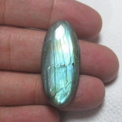 Natural Labradorite Cabochon Oval 25.80 Ct Flat back Loose Gemstone H 9965 - Image 1 of 4