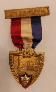 1927 PATRIOTIC SONS of AMERICA National Camp Delegate Medallion  - Picture 1 of 3