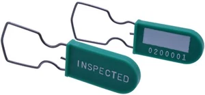 100 Green inspector inspection tag seals Electric Meter Padlock Security Seal - Picture 1 of 3