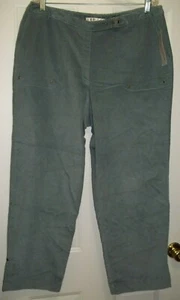 Evan Picone Womens Wide Leg Corduroy Pants Size 16W Blue High Waist Vintage NWT - Picture 1 of 10