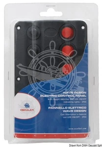 PANNELLO ELETTRICO IP 54 WAVE DESIGN CON INTERRUTTORI TERMICI A BASCULA CON LED - Picture 1 of 4