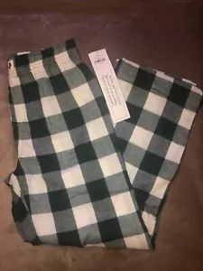 NWT- GAP Kids Boys Size 8  Green Cream Check Print PJ Pants MSRP $24 - Picture 1 of 14