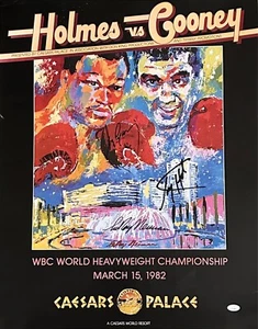 Larry Holmes, Gerry Cooney & Leroy Neiman Signed Fight Poster JSA Authenticated - Picture 1 of 1