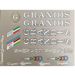 Juego de calcomanías Grandis opciones #3 italiano vintage bicicleta restauración retro - Imagen 1 de 2