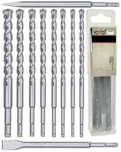 SDS Plus Betonbohrer Set 8-10tlg Steinbohrer 5-16mm Meißel Hammerbohrer Spitz - Bild 1 von 11