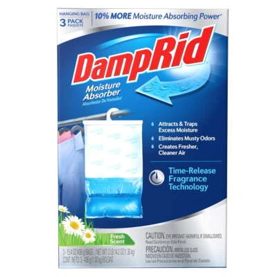 DampRid Fresh Scent Hanging Moisture Absorbers, 3 Count