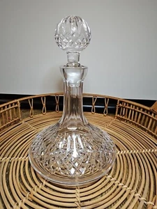 Vintage WATERFORD Crystal Ships Decanter w/ Multi Cut Stopper 10” Read! - Picture 1 of 22