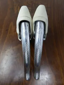 Palancas de freno de disco Campagnolo C clásicas años 80 de colección campanas blancas como nuevas F - Imagen 1 de 7