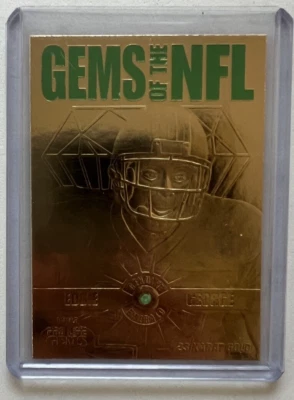 1997 PRO LINE GEMS OF THE NFL, #G7 EDDIE GEORGE, 23K GOLD WITH EMERALD 050425 - Image 1 of 2