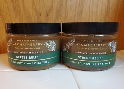 Bath & Body Works Aromatherapy Stress Relief Sugar Body Scrub Eucalyptus x2 - Image 1 of 4