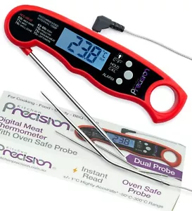 Kitchen Precision Digital Meat Thermometer with Oven Safe Probe - Red - Picture 1 of 7