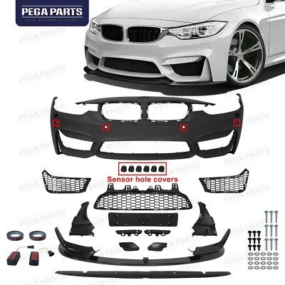 Front Bumper Cover Grille Lip Spoiler To M3 Style For BMW 3 Series F30 2012-2019 - Image 1 of 4