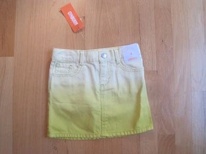 Girl GYMBOREE NEON BRIGHT YELLOW DYE FADE JEAN SKIRT NWT 4 - Picture 1 of 5