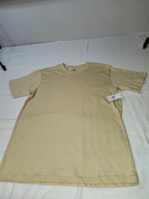 Volcom Men’s Crew SS T-Shirt, Gold- Size M Embroidered Logo NWT - Image 1 of 4