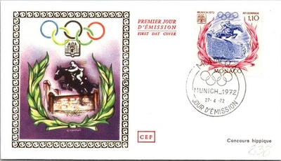 摩纳哥 SC# 838 FDC 1972 XX 奥林匹克运动会 慕尼黑 72 - A02455 — 第 1/2 张图片