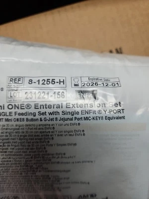Juego de extensión Enteral MiniOne AMT 10 piezas ENFit puerto Y 12" ángulo recto 81255h Foto 1 de 4