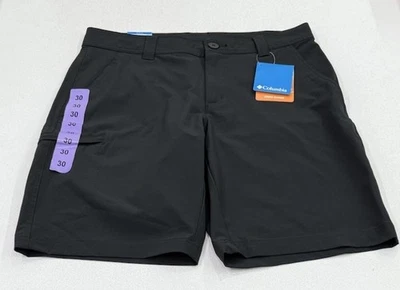 Pantalones cortos de corte Columbia para hombre de ajuste regular, negros, talla 30x10 Foto 1 de 4