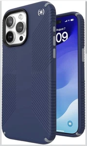 Speck iPhone 15 Pro Max Hülle, Presidio2 Grip, MagSafe Coastal Blue/Dust Grey - Bild 1 von 11