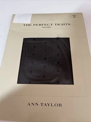 NIP ANN TAYLOR Medias Negras Las Perfectas Lunares Texturizados Talla Mediana Se Ajusta a 5'9" y 150# Foto 1 de 4