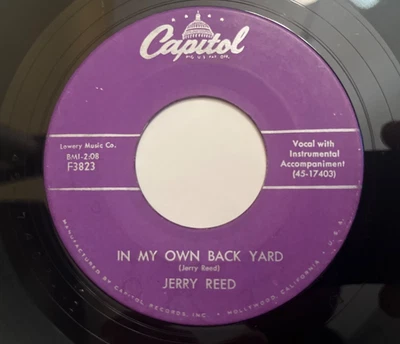 Jerry Reed - In My Own Back Yard - USA Capitol 45 VG+/VG - Image 1 of 4