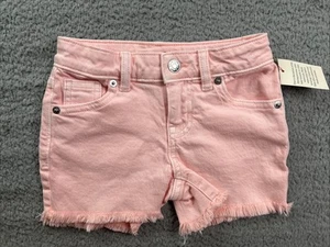 Cat & Jack Girls XS (4 5) Cutoff Mid Rise Jean Shorts Light Pink - Picture 1 of 6