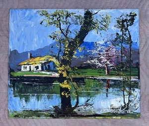 Vintage Morris Katz Abstraktes Landschaftsgemälde Signiert - Bild 1 von 6