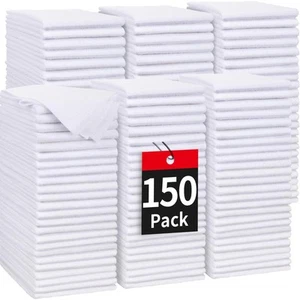 White Microfiber Cleaning Cloth, 150 Pack Shop Towels All-Purpose Cleaning Ra... - Picture 1 of 8