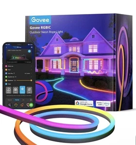 Govee Outdoor Neon Rope Lights, 32.8ft RGBIC IP67 Waterproof Patio Decorations - Picture 1 of 1