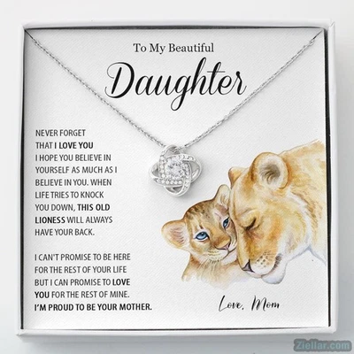 Collar A Mi Hermosa Hija, Madre Hija Joyería Regalo Cumpleaños De Mo Foto 1 de 4