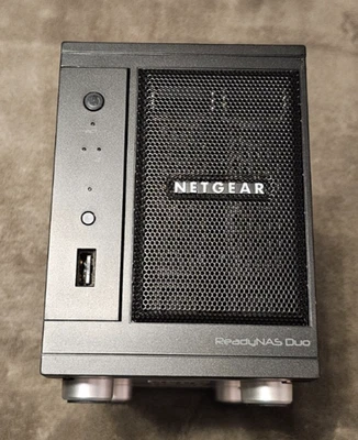 Netgear ReadyNAS Duo v2 RND2000-100NAS w/ 2 Drive Trays & Power Supply Untested - Image 1 of 4