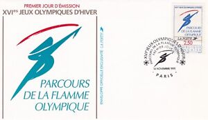 L70A - ENVELOPPE 1ER JOUR - FRANCE - XVI  JEUX OLYMPIQUES D'HIVER  - 1991