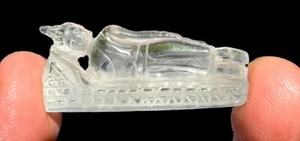 32 mm einwandfrei optischer Quarz Sammlerstück liegender Buddha Talisman, Amulett - Bild 1 von 4