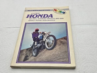 1970-1978 Clymer Honda 100cc-350cc 4-Stroke Singles Service Repair Manual - Read Foto 1 de 4